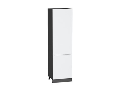 Шкаф пенал с 2-мя дверцами Фьюжн Graphite, Silky White, 2140, 600 В*Ш*Г 2132*600*576, фасад МДФ  Silky White, корпус  Graphite ms2510VVT_52330