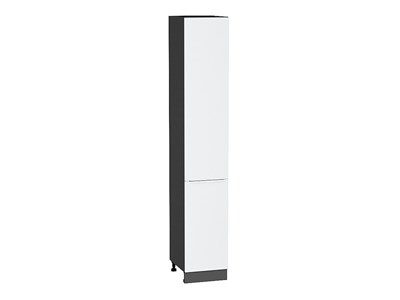 Шкаф пенал с 2-мя дверцами Фьюжн Graphite, Silky White, 2340, 400 В*Ш*Г 2336*400*576, фасад МДФ  Silky White, корпус  Graphite ms2510VVT_52331