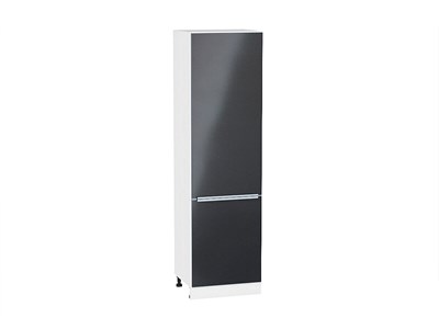 Шкаф пенал с 2-мя дверцами Фьюжн Белый, Anthracite, 2140, 600 В*Ш*Г 2132*600*576, фасад МДФ  Anthracite, корпус  Белый ms2510VVT_45117