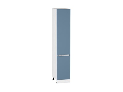 Шкаф пенал с 2-мя дверцами Фьюжн Белый, Silky Blue, 2140, 400 В*Ш*Г 2132*400*576, фасад МДФ  Silky Blue, корпус  Белый ms2510VVT_52325