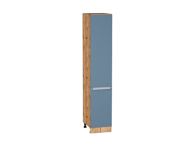 Шкаф пенал с 2-мя дверцами Фьюжн Дуб Вотан, Silky Blue, 2140, 400 В*Ш*Г 2132*400*576, фасад МДФ  Silky Blue, корпус  Дуб Вотан ms2510VVT_60710