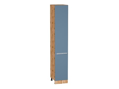 Шкаф пенал с 2-мя дверцами Фьюжн Дуб Вотан, Silky Blue, 2340, 400 В*Ш*Г 2336*400*576, фасад МДФ  Silky Blue, корпус  Дуб Вотан ms2510VVT_60712