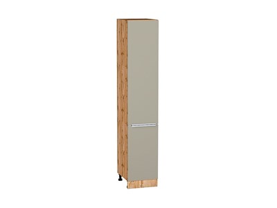 Шкаф пенал с 2-мя дверцами Фьюжн Дуб Вотан, Silky Grey, 2140, 400 В*Ш*Г 2132*400*576, фасад МДФ  Silky Grey, корпус  Дуб Вотан ms2510VVT_60702