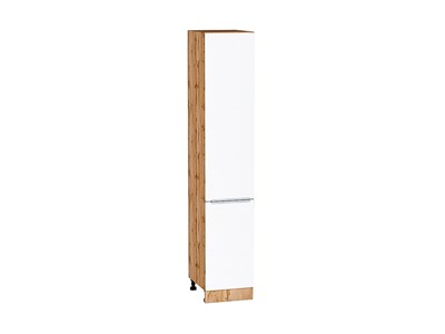Шкаф пенал с 2-мя дверцами Фьюжн Дуб Вотан, Silky White, 2140, 400 В*Ш*Г 2132*400*576, фасад МДФ  Silky White, корпус  Дуб Вотан ms2510VVT_60694