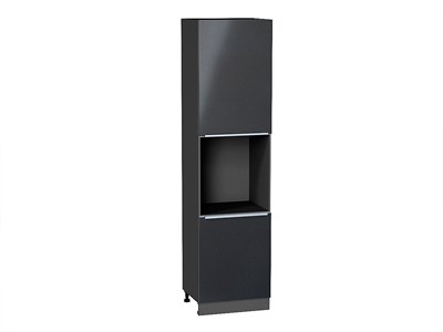 Шкаф пенал с 2-мя дверцами под технику Фьюжн Graphite, Anthracite, 2340 В*Ш*Г 2336*600*576, фасад МДФ  Anthracite, корпус  Graphite ms2510VVT_45128