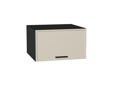 Шкаф верхний горизонтальный глубокий Фрейм Graphite, Cream Silk, 600 В*Ш*Г 358*600*580, фасад МДФ  Cream Silk, корпус  Graphite ms2510VVT_69786