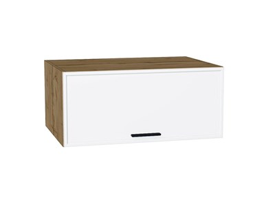 Шкаф верхний горизонтальный глубокий Фрейм Дуб Вотан, White Silk, 800 В*Ш*Г 358*800*580, фасад МДФ  White Silk, корпус  Дуб Вотан ms2510VVT_66841