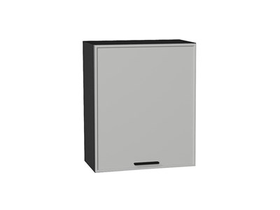 Шкаф верхний с 1-ой дверцей Фрейм Graphite, Grey Silk, 720, 600 В*Ш*Г 716*600*324, фасад МДФ  Grey Silk, корпус  Graphite ms2510VVT_68944