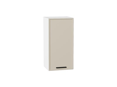 Шкаф верхний с 1-ой дверцей Фрейм Белый, Cream Silk, 720, 350 В*Ш*Г 716*350*324, фасад МДФ  Cream Silk, корпус  Белый ms2510VVT_69798
