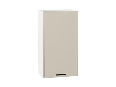 Шкаф верхний с 1-ой дверцей Фрейм Белый, Cream Silk, 920, 500 В*Ш*Г 920*500*324, фасад МДФ  Cream Silk, корпус  Белый ms2510VVT_69807