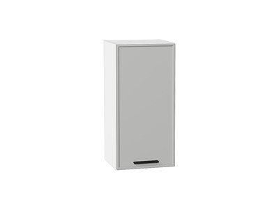Шкаф верхний с 1-ой дверцей Фрейм Белый, Grey Silk, 720, 350 В*Ш*Г 716*350*324, фасад МДФ  Grey Silk, корпус  Белый ms2510VVT_68916