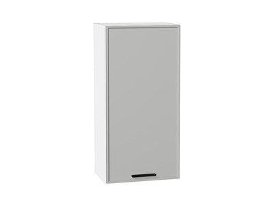 Шкаф верхний с 1-ой дверцей Фрейм Белый, Grey Silk, 920, 450 В*Ш*Г 920*450*324, фасад МДФ  Grey Silk, корпус  Белый ms2510VVT_68924
