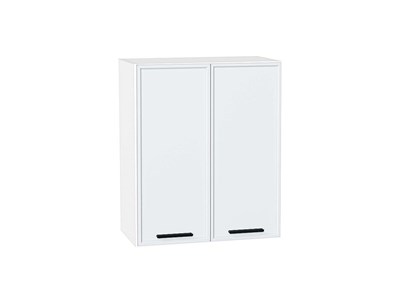 Шкаф верхний с 2-мя дверцами Фрейм Белый, White Silk, 720, 600 В*Ш*Г 716*600*324, фасад МДФ  White Silk, корпус  Белый ms2510VVT_66896