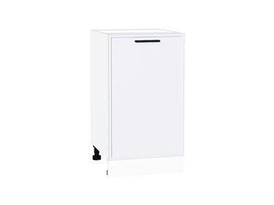 Шкаф нижний с 1-ой дверцей Фрейм Белый, White Silk, 450 В*Ш*Г 816*450*484, фасад МДФ  White Silk, корпус  Белый ms2510VVT_66941