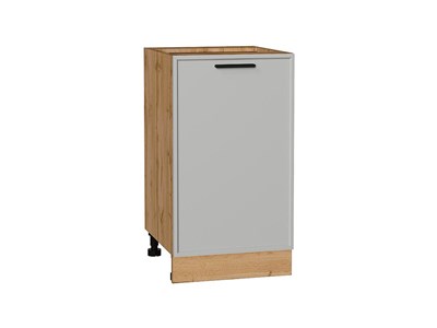 Шкаф нижний с 1-ой дверцей Фрейм Дуб Вотан, Grey Silk, 450 В*Ш*Г 816*450*484, фасад МДФ  Grey Silk, корпус  Дуб Вотан ms2510VVT_69102