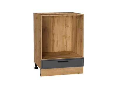 Шкаф нижний под духовку Фрейм Дуб Вотан, Stormy Silk, 600 В*Ш*Г 816*600*480, фасад МДФ  Stormy Silk, корпус  Дуб Вотан ms2510VVT_69069