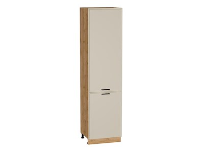 Шкаф пенал с 2-мя дверцами Фрейм Дуб Вотан, Cream Silk, 2340, 600 В*Ш*Г 2336*600*580, фасад МДФ  Cream Silk, корпус  Дуб Вотан ms2510VVT_69951
