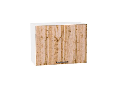Шкаф верхний горизонтальный Флэт Белый, Wotan Oak 2S, 460, 600 В*Ш*Г 458*600*318, фасад ЛДСП  Wotan Oak 2S, корпус  Белый ms2510VVT_57176