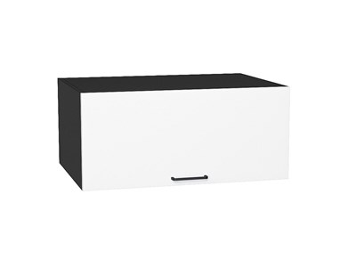 Шкаф верхний горизонтальный глубокий Флэт Graphite, White In 2S, 800 В*Ш*Г 358*800*574, фасад ЛДСП  White In 2S, корпус  Graphite ms2510VVT_55629