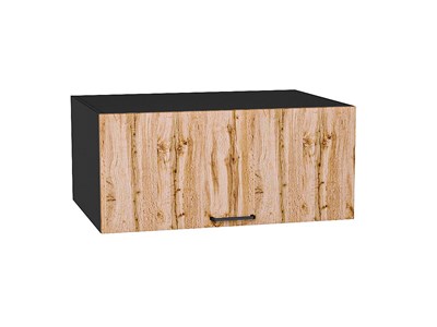 Шкаф верхний горизонтальный глубокий Флэт Graphite, Wotan Oak 2S, 800 В*Ш*Г 358*800*574, фасад ЛДСП  Wotan Oak 2S, корпус  Graphite ms2510VVT_52572