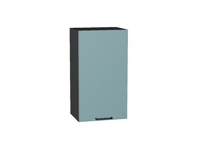 Шкаф верхний с 1-ой дверцей Флэт Graphite, Grey-green In 2S, 720, 400 В*Ш*Г 716*400*318, фасад ЛДСП  Grey-green In 2S, корпус  Graphite ms2510VVT_56906
