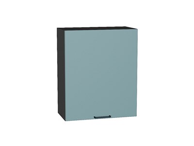 Шкаф верхний с 1-ой дверцей Флэт Graphite, Grey-green In 2S, 720, 600 В*Ш*Г 716*600*318, фасад ЛДСП  Grey-green In 2S, корпус  Graphite ms2510VVT_56910