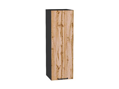 Шкаф верхний с 1-ой дверцей Флэт Graphite, Wotan Oak 2S, 920, 300 В*Ш*Г 920*300*318, фасад ЛДСП  Wotan Oak 2S, корпус  Graphite ms2510VVT_52611