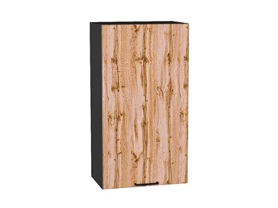 Шкаф верхний с 1-ой дверцей Флэт Graphite, Wotan Oak 2S, 920, 500 В*Ш*Г 920*500*318, фасад ЛДСП  Wotan Oak 2S, корпус  Graphite ms2510VVT_52614