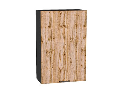 Шкаф верхний с 1-ой дверцей Флэт Graphite, Wotan Oak 2S, 920, 600 В*Ш*Г 920*600*318, фасад ЛДСП  Wotan Oak 2S, корпус  Graphite ms2510VVT_52615