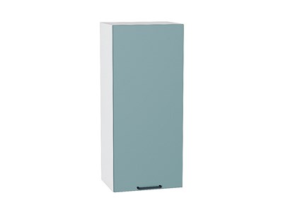 Шкаф верхний с 1-ой дверцей Флэт Белый, Grey-green In 2S, 920, 400 В*Ш*Г 920*400*318, фасад ЛДСП  Grey-green In 2S, корпус  Белый ms2510VVT_56901