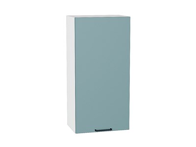 Шкаф верхний с 1-ой дверцей Флэт Белый, Grey-green In 2S, 920, 450 В*Ш*Г 920*450*318, фасад ЛДСП  Grey-green In 2S, корпус  Белый ms2510VVT_56902