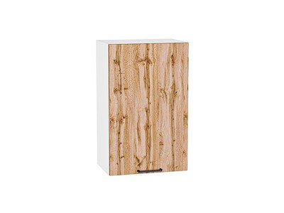 Шкаф верхний с 1-ой дверцей Флэт Белый, Wotan Oak 2S, 720, 450 В*Ш*Г 716*450*318, фасад ЛДСП  Wotan Oak 2S, корпус  Белый ms2510VVT_52598