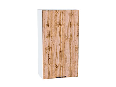Шкаф верхний с 1-ой дверцей Флэт Белый, Wotan Oak 2S, 920, 500 В*Ш*Г 920*500*318, фасад ЛДСП  Wotan Oak 2S, корпус  Белый ms2510VVT_52604
