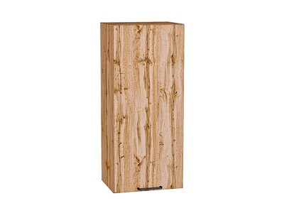 Шкаф верхний с 1-ой дверцей Флэт Дуб Вотан, Wotan Oak 2S, 920, 400 В*Ш*Г 920*400*318, фасад ЛДСП  Wotan Oak 2S, корпус  Дуб Вотан ms2510VVT_62445