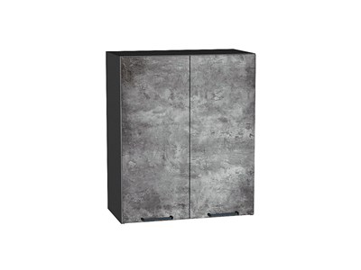 Шкаф верхний с 2-мя дверцами Флэт Graphite, Temple Stone 2S, 720, 600 В*Ш*Г 716*600*318, фасад ЛДСП  Temple Stone 2S, корпус  Graphite ms2510VVT_52648