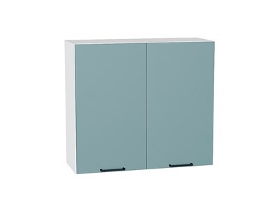 Шкаф верхний с 2-мя дверцами Флэт Белый, Grey-green In 2S, 720, 800 В*Ш*Г 716*800*318, фасад ЛДСП  Grey-green In 2S, корпус  Белый ms2510VVT_56917