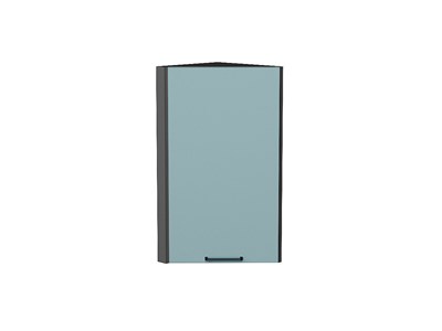Шкаф верхний торцевой Флэт Graphite, Grey-green In 2S, 720 В*Ш*Г 716*300*306, фасад ЛДСП  Grey-green In 2S, корпус  Graphite ms2510VVT_56926
