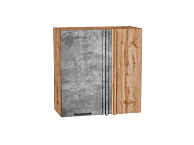 Шкаф верхний прямой угловой Флэт Дуб Вотан, Temple Stone 2S, 720 В*Ш*Г 716*700*345, фасад ЛДСП  Temple Stone 2S, корпус  Дуб Вотан ms2510VVT_62405