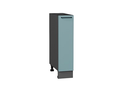Шкаф нижний с 1-ой дверцей Флэт Graphite, Grey-green In 2S, 200 В*Ш*Г 816*200*478, фасад ЛДСП  Grey-green In 2S, корпус  Graphite ms2510VVT_66208