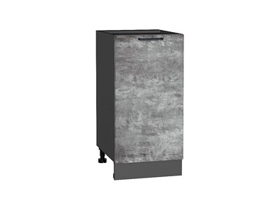 Шкаф нижний с 1-ой дверцей Флэт Graphite, Temple Stone 2S, 400 В*Ш*Г 816*400*478, фасад ЛДСП  Temple Stone 2S, корпус  Graphite ms2510VVT_52708