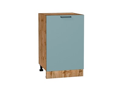 Шкаф нижний с 1-ой дверцей Флэт Дуб Вотан, Grey-green In 2S, 500 В*Ш*Г 816*500*478, фасад ЛДСП  Grey-green In 2S, корпус  Дуб Вотан ms2510VVT_62544