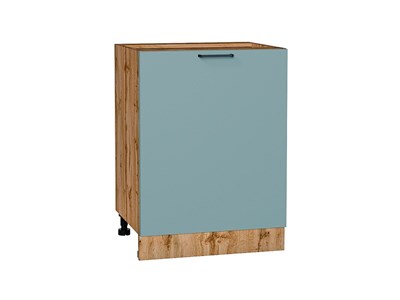 Шкаф нижний с 1-ой дверцей Флэт Дуб Вотан, Grey-green In 2S, 600 В*Ш*Г 816*600*478, фасад ЛДСП  Grey-green In 2S, корпус  Дуб Вотан ms2510VVT_62545