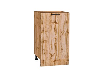 Шкаф нижний с 1-ой дверцей Флэт Дуб Вотан, Wotan Oak 2S, 450 В*Ш*Г 816*450*478, фасад ЛДСП  Wotan Oak 2S, корпус  Дуб Вотан ms2510VVT_62547