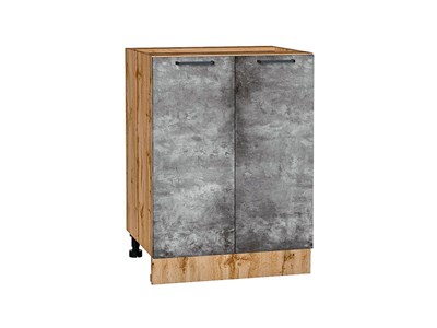 Шкаф нижний с 2-мя дверцами Флэт Дуб Вотан, Temple Stone 2S, 600 В*Ш*Г 816*600*478, фасад ЛДСП  Temple Stone 2S, корпус  Дуб Вотан ms2510VVT_62572