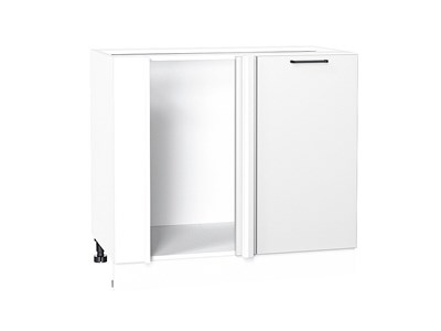 Шкаф нижний угловой Флэт Белый, White In 2S В*Ш*Г 816*890*478, фасад ЛДСП  White In 2S, корпус  Белый ms2510VVT_55718