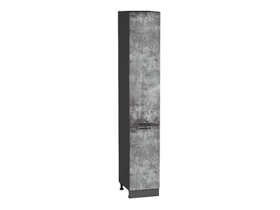 Шкаф пенал с 2-мя дверцами Флэт Graphite, Temple Stone 2S, 2340, 400 В*Ш*Г 2336*400*574, фасад ЛДСП  Temple Stone 2S, корпус  Graphite ms2510VVT_52786