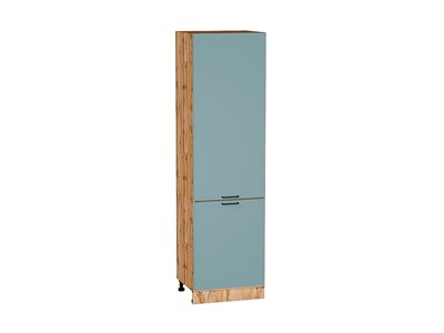 Шкаф пенал с 2-мя дверцами Флэт Дуб Вотан, Grey-green In 2S, 2140, 600 В*Ш*Г 2132*600*574, фасад ЛДСП  Grey-green In 2S, корпус  Дуб Вотан ms2510VVT_62638