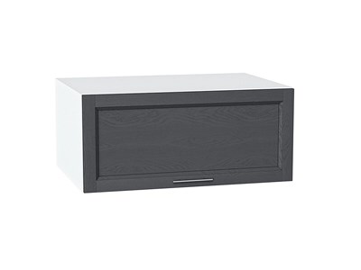 Шкаф верхний горизонтальный глубокий Сканди Белый, Graphite Softwood, 800 В*Ш*Г 358*800*576, фасад МДФ  Graphite Softwood, корпус  Белый ms2510VVT_45338