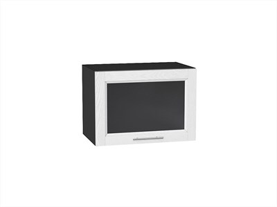 Шкаф верхний горизонтальный остекленный Сканди Graphite, White Softwood, 500 В*Ш*Г 358*500*320, фасад МДФ/Стекло  White Softwood, корпус  Graphite ms2510VVT_56140