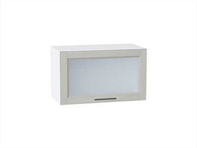 Шкаф верхний горизонтальный остекленный Сканди Белый, Cappuccino Softwood, 600 В*Ш*Г 358*600*320, фасад МДФ/Стекло  Cappuccino Softwood, корпус  Белый ms2510VVT_41276